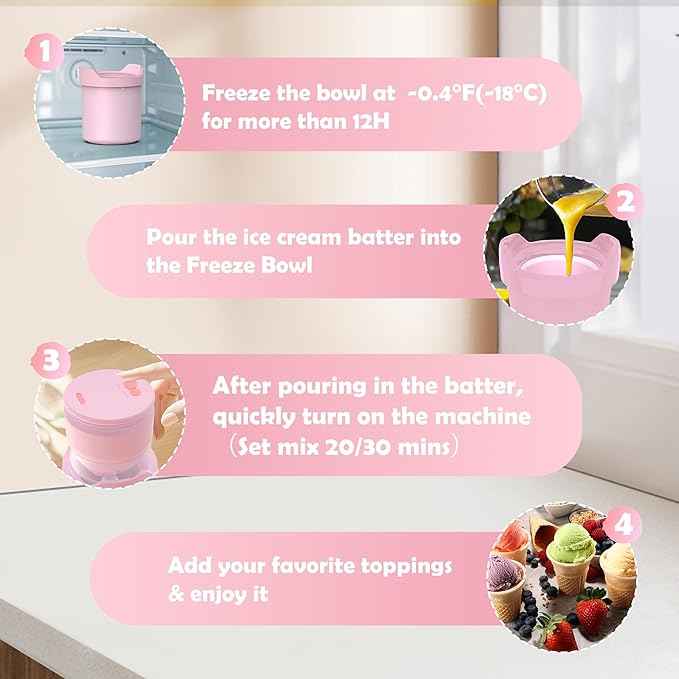 Briobite BL500 Pink Ice Cream Maker - BRIOBITE