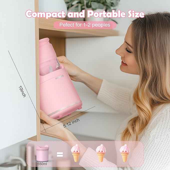 Briobite BL500 Pink Ice Cream Maker - BRIOBITE