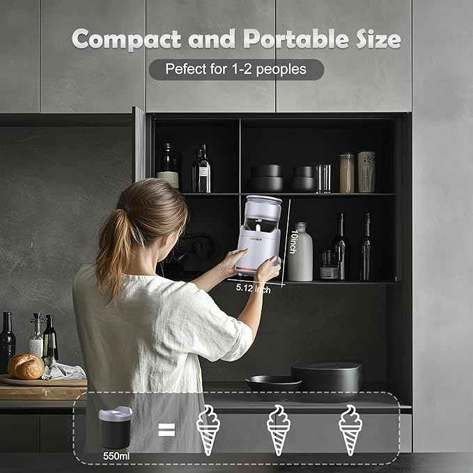 Briobite BL500 Silver Ice Cream Maker - BRIOBITE