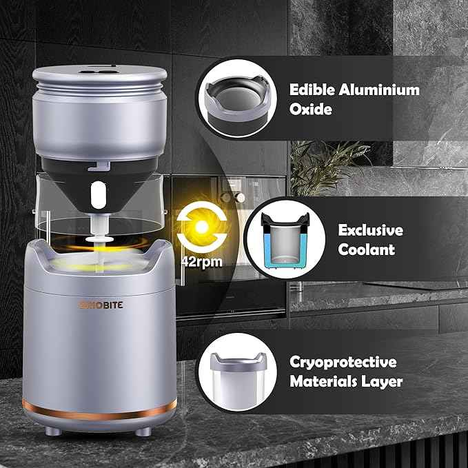 Briobite BL500 Silver Ice Cream Maker - BRIOBITE