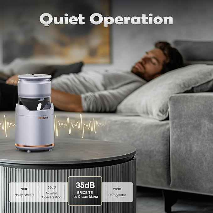 Briobite BL500 Silver Ice Cream Maker - BRIOBITE