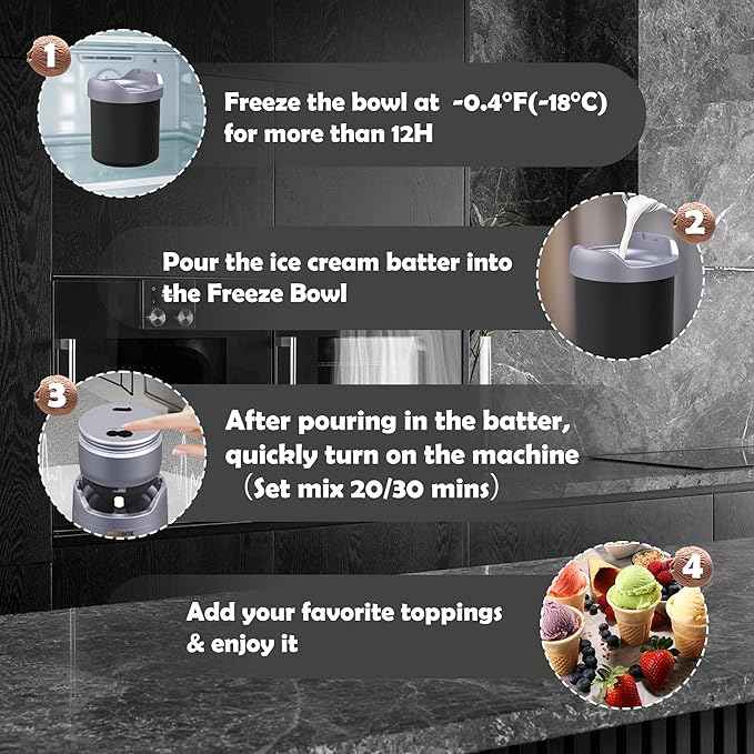 Briobite BL500 Silver Ice Cream Maker - BRIOBITE