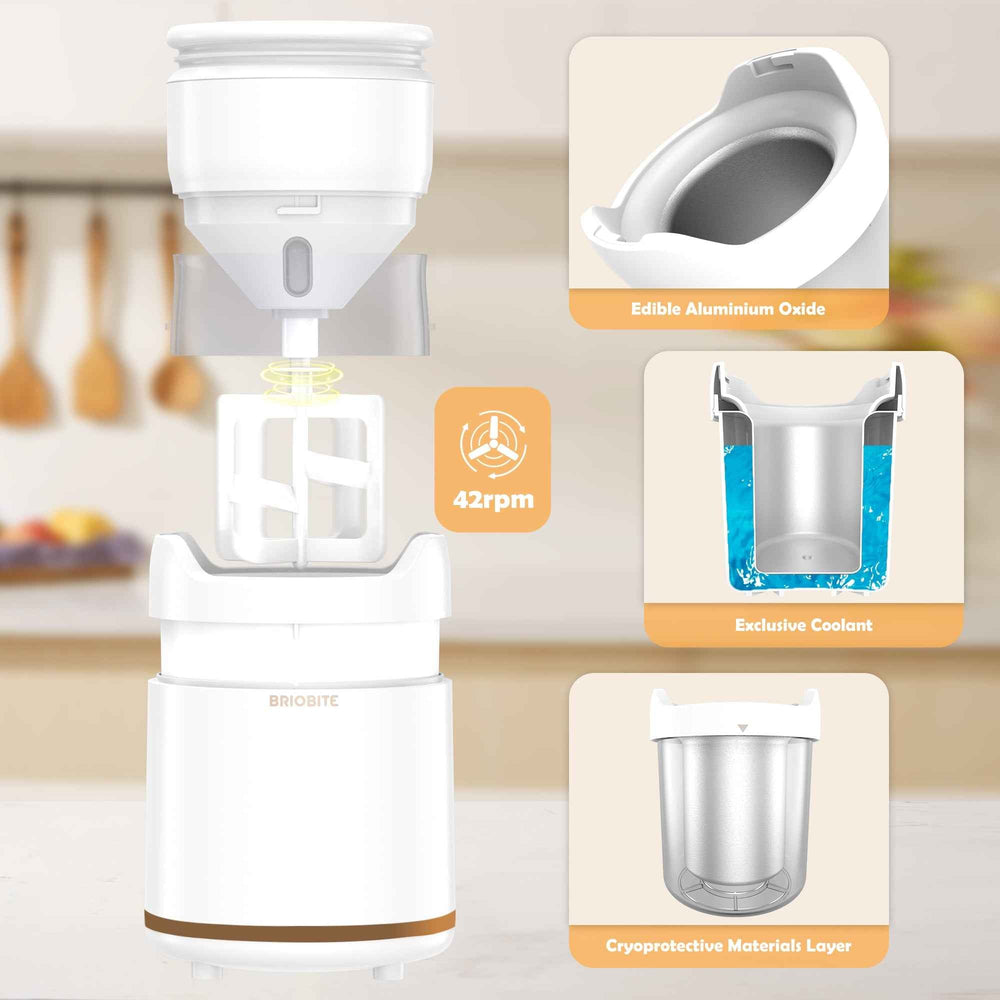 Briobite BL500 White Ice Cream Maker - BRIOBITE