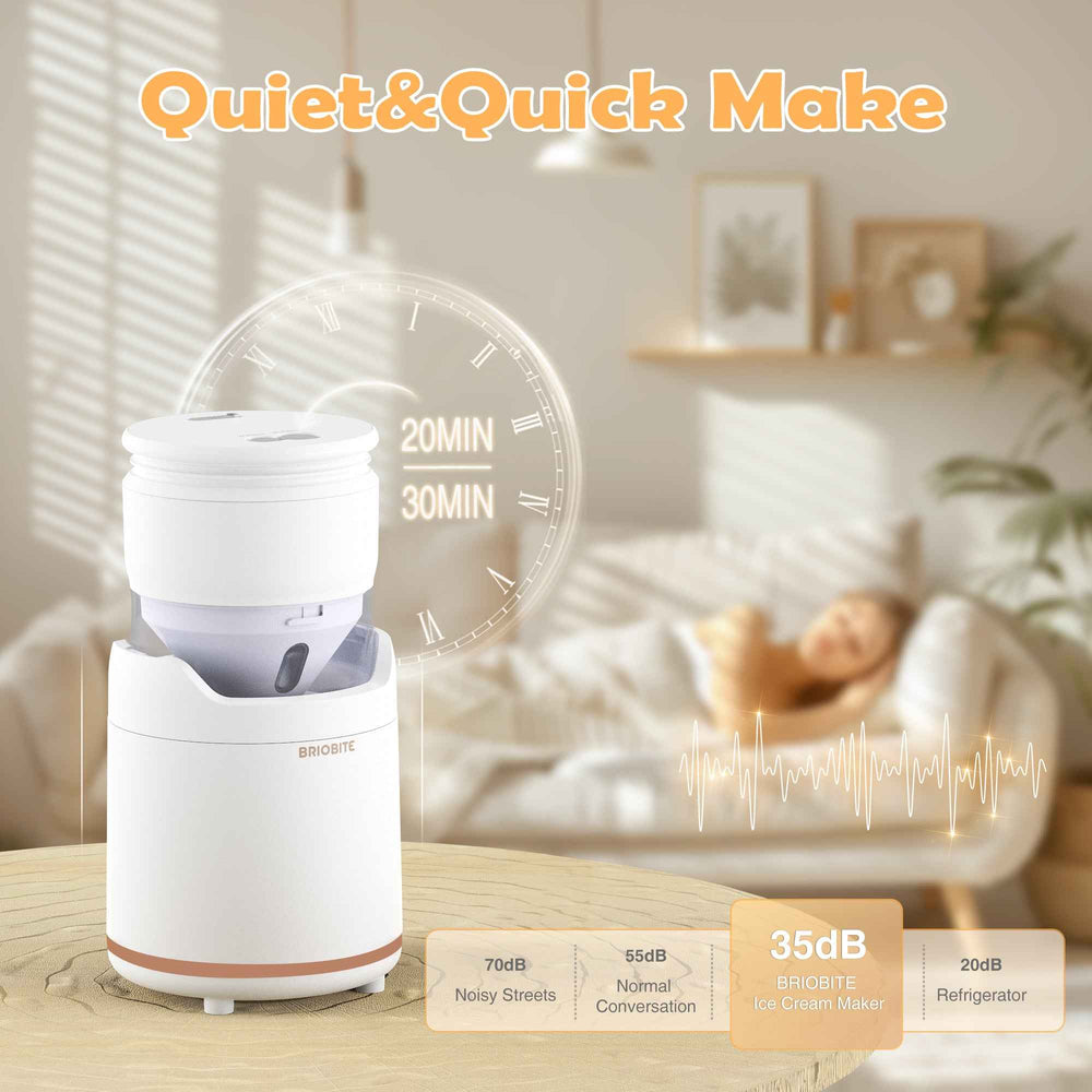 Briobite BL500 White Ice Cream Maker - BRIOBITE