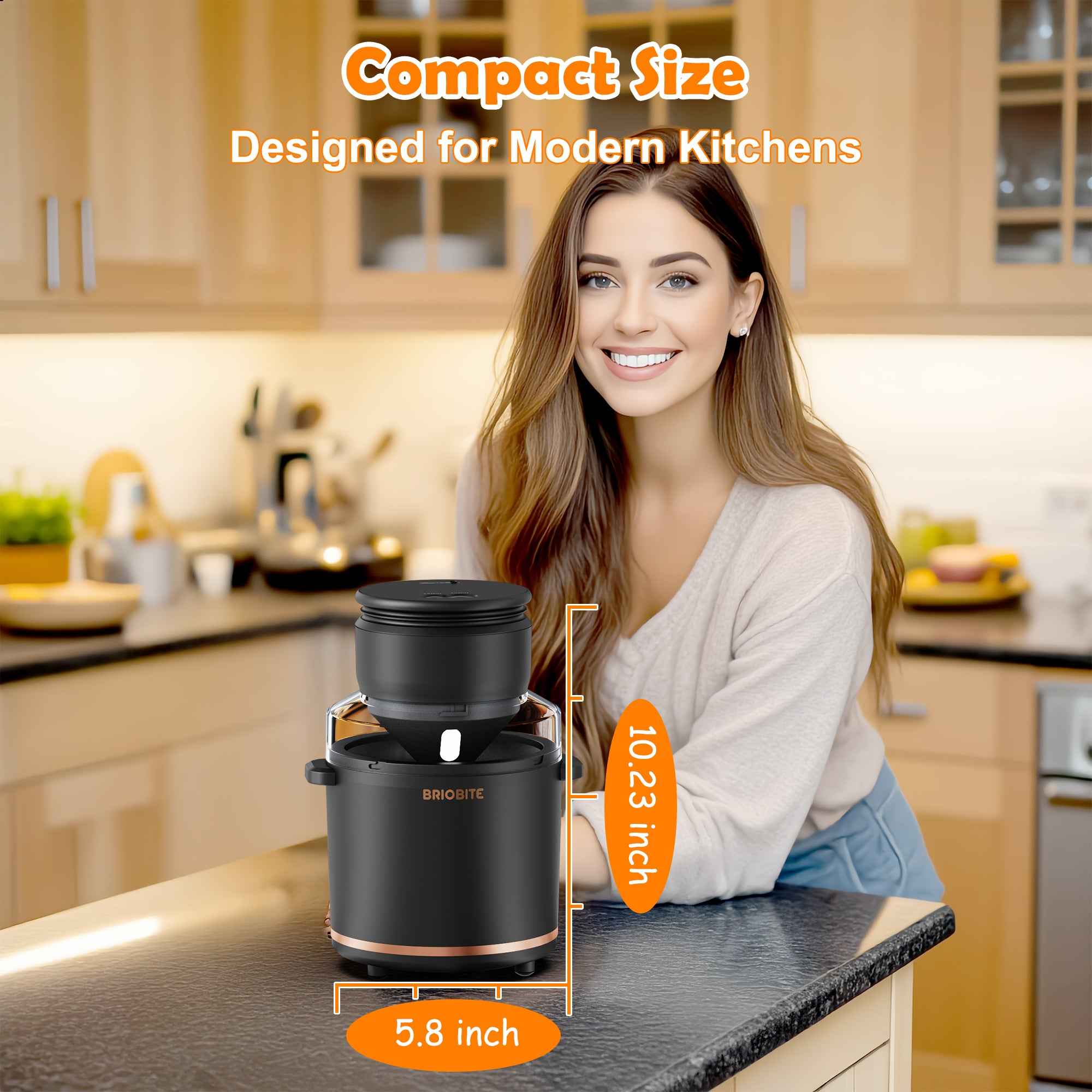 Briobite Dolce1000 Black Ice Cream Maker - BRIOBITE