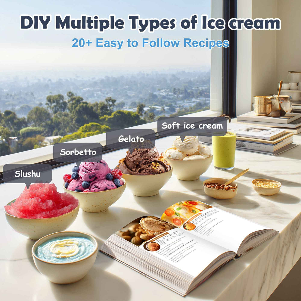 Briobite Dolce1000 Silver Ice Cream Maker - BRIOBITE