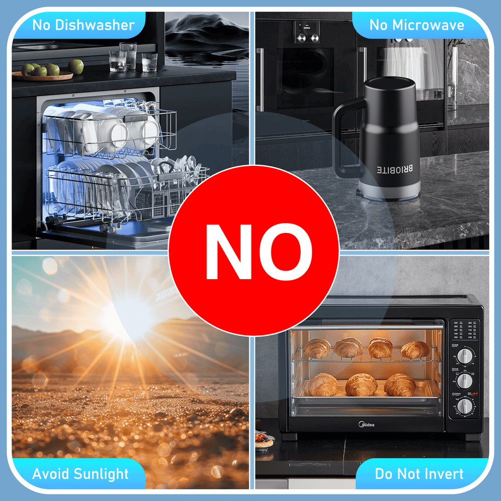 Briobite Freeze & Insulated Beer Mug Black - BRIOBITE