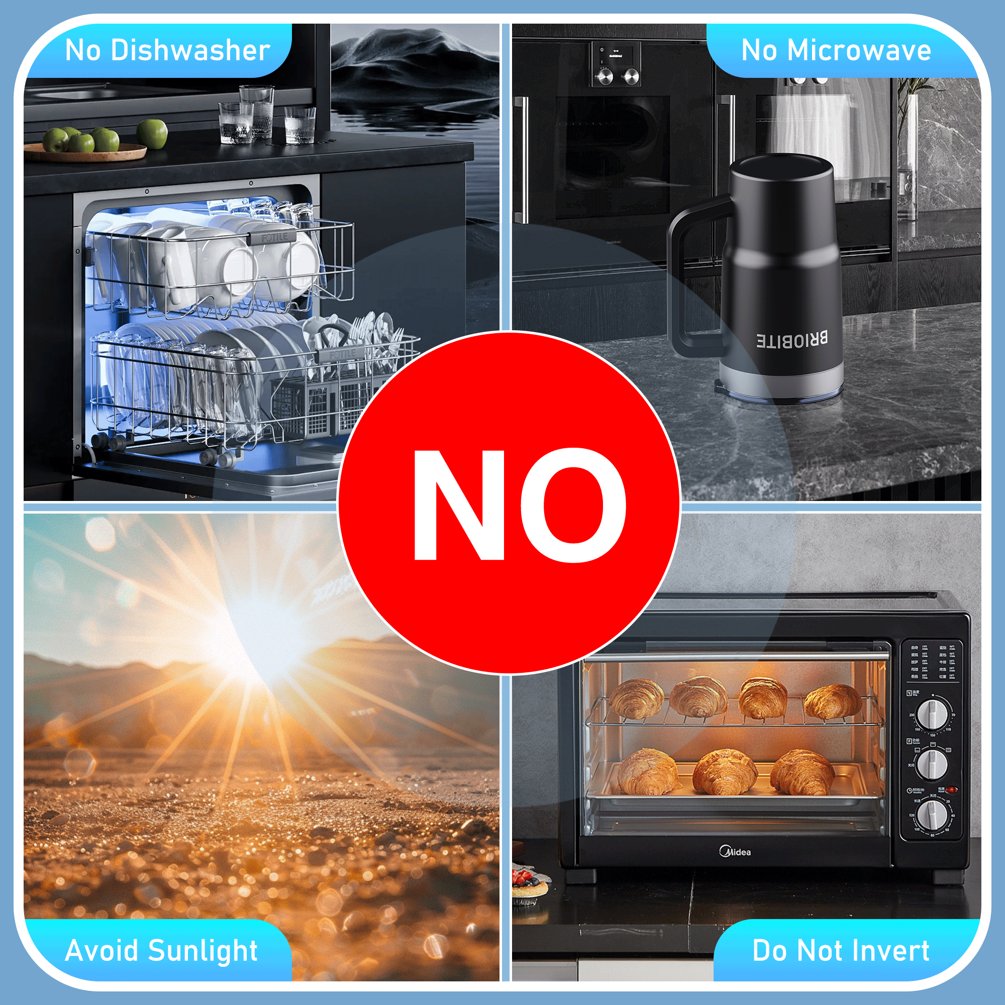 Briobite Freeze & Insulated Beer Mug Black - BRIOBITE