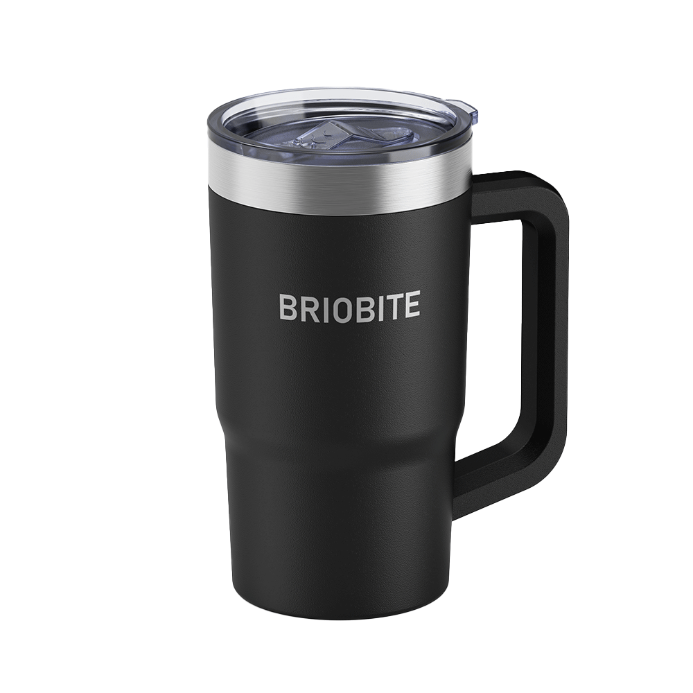Briobite Freeze & Insulated Beer Mug Black - BRIOBITE