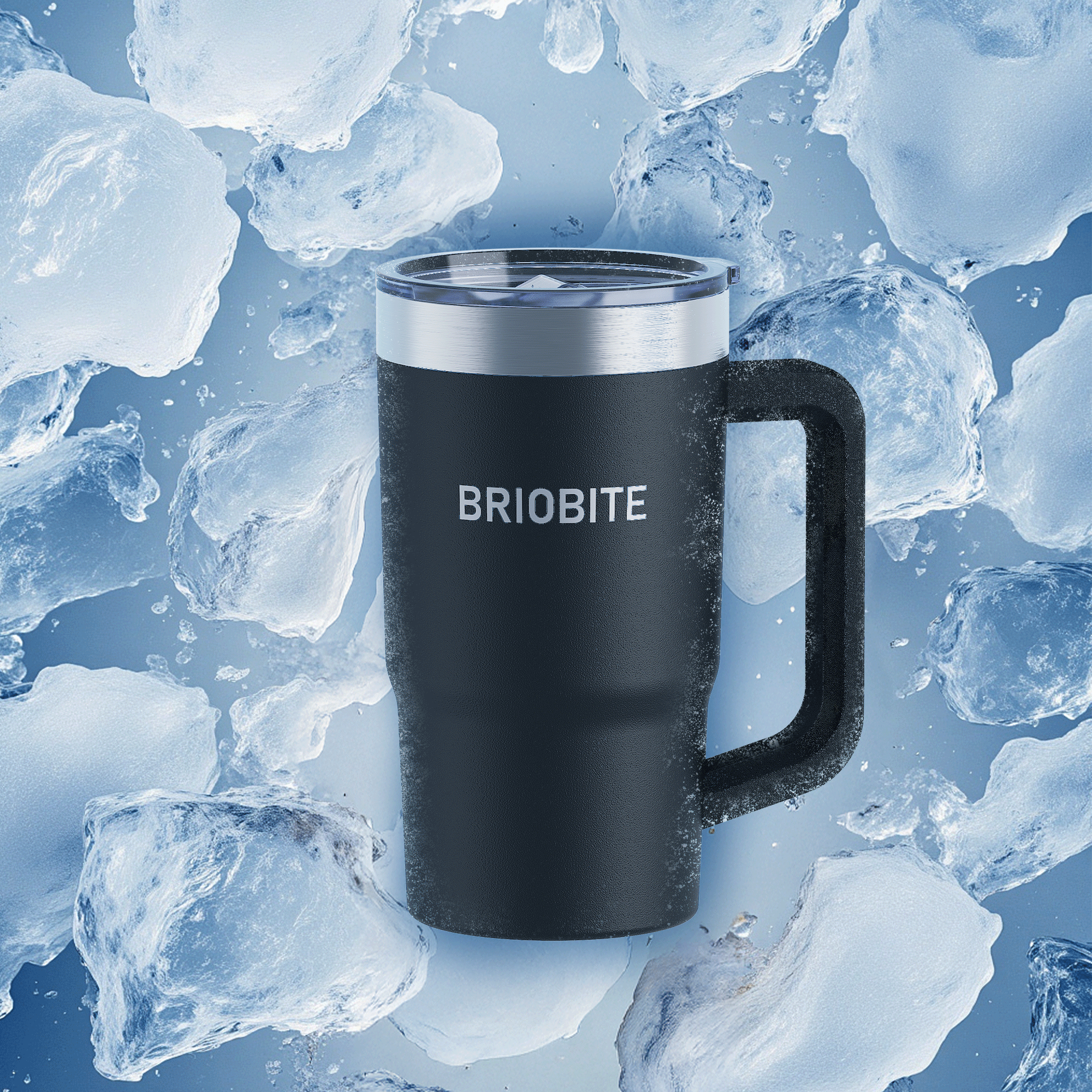 Briobite Freeze & Insulated Beer Mug Black - BRIOBITE
