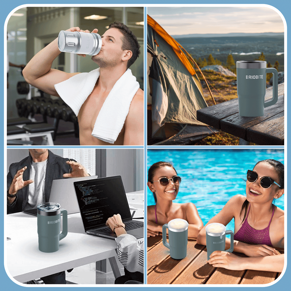 Briobite Freeze & Insulated Beer Mug Green - BRIOBITE