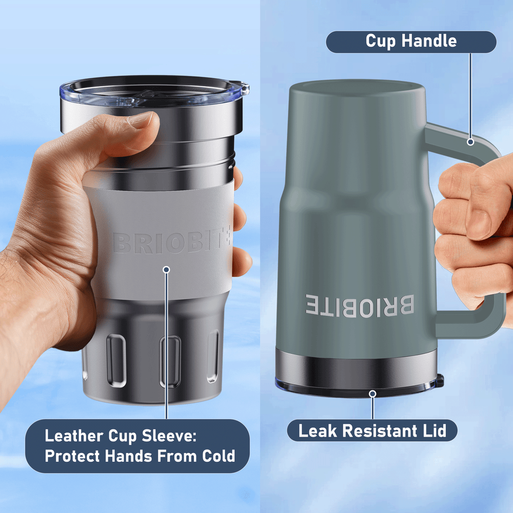 Briobite Freeze & Insulated Beer Mug Green - BRIOBITE