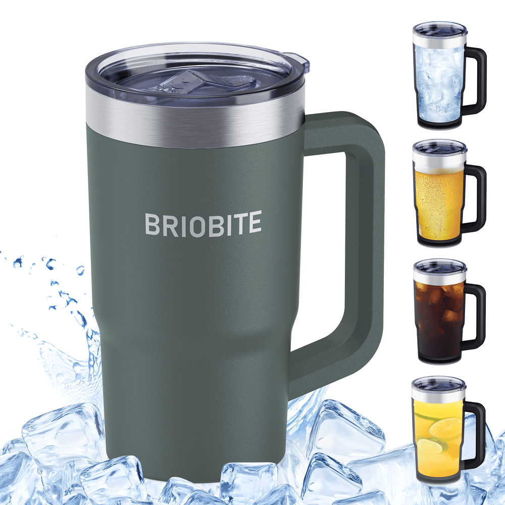 Briobite Freeze & Insulated Beer Mug Green - BRIOBITE